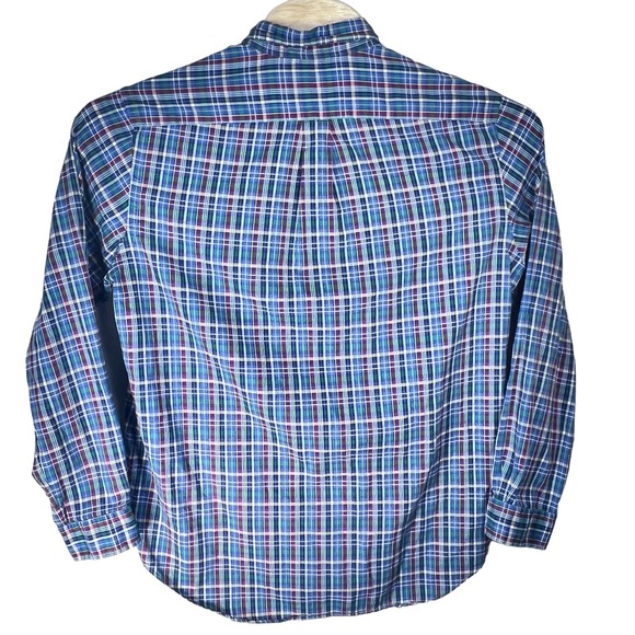 Ralph Lauren Men Large‎ Cotton Plaid Multicolor Long Sleeve Button Down Shirt - Picture 3 of 5